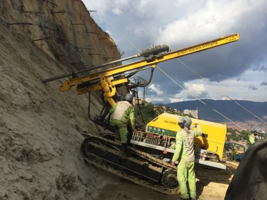 Hochwertige Ankerbohranlage für die Stabilisierung großer Böschungen